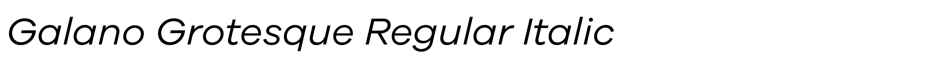 Galano Grotesque Regular Italic